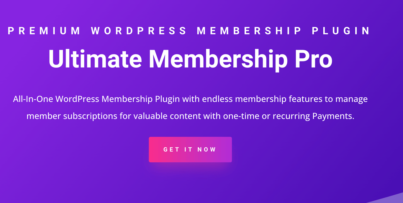 Ultimate Membership Pro for your WordPress membership site