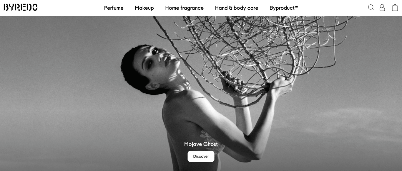 Byredo official store's homepage