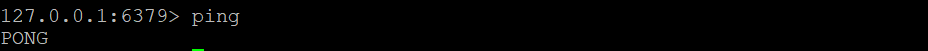 Redis returns a ping packet to confirm connectivity
