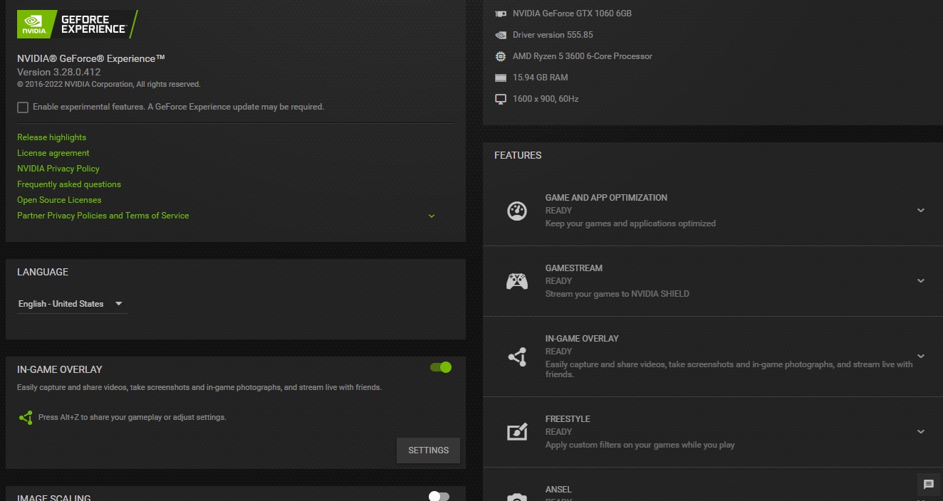 Nvidia RTX Voice interface