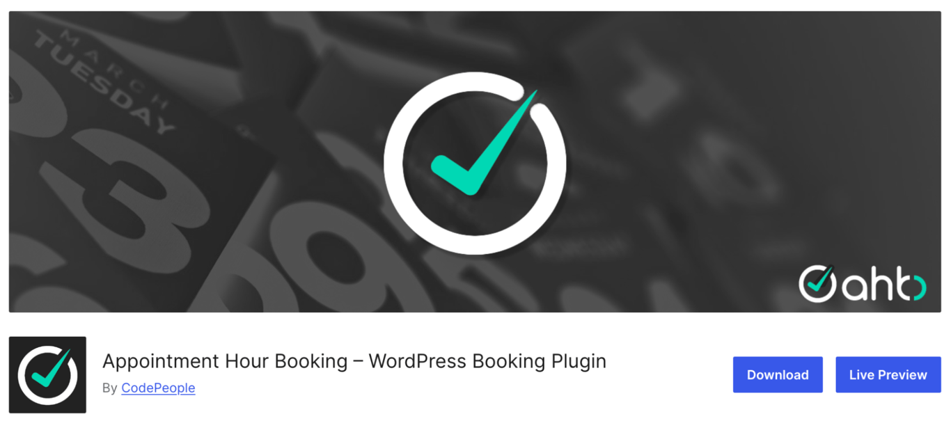 Appointment Hour Booking plugin banner