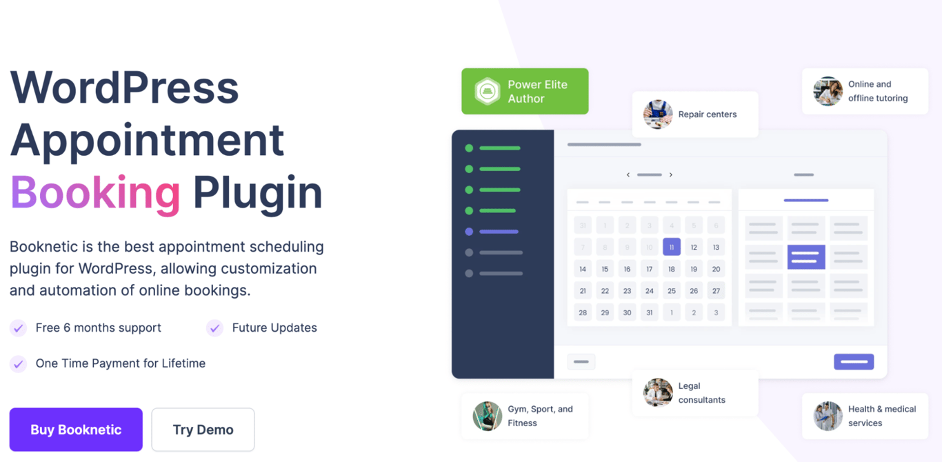 Booknetic plugin homepage