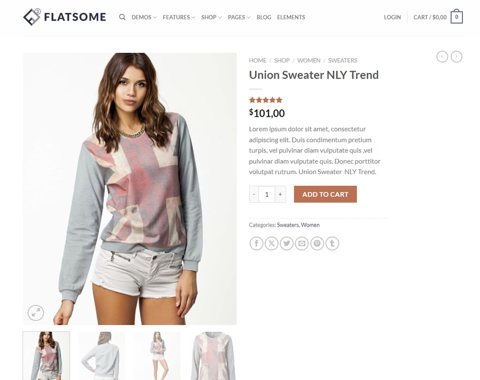 Flatsome's product page example
