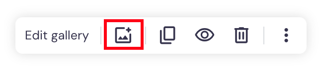 Hostinger Website Builder manage gallery button