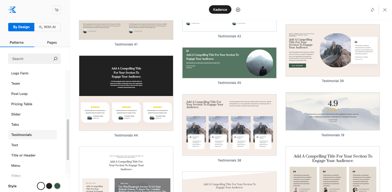 Kadence Design Library