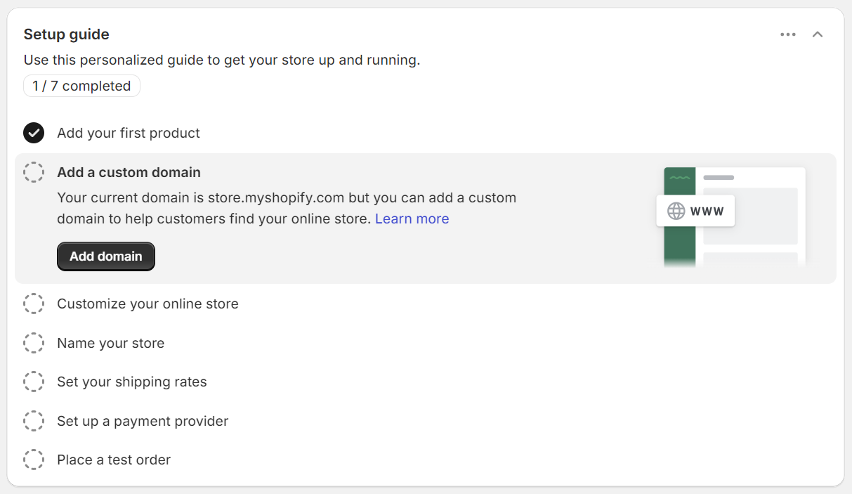 Shopify Setup guide for launching a new store