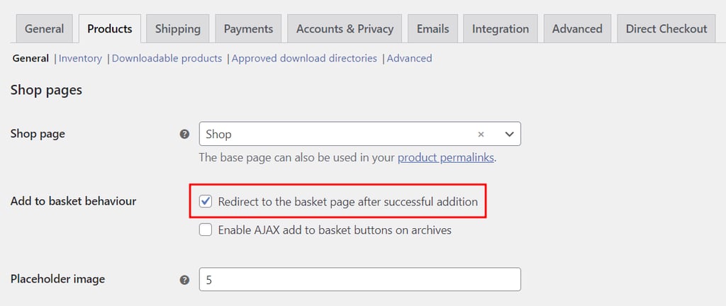 Changing add to basket behavior in WooCommerce
