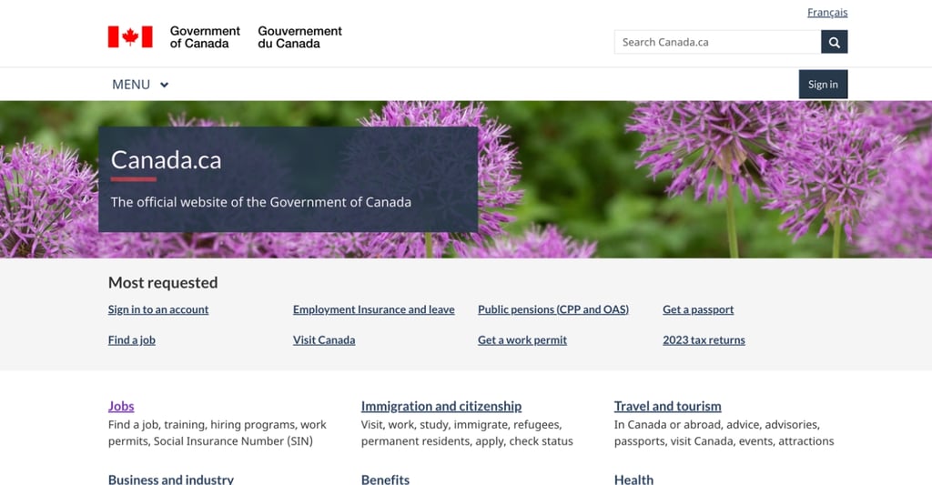 The Canadian Government Website