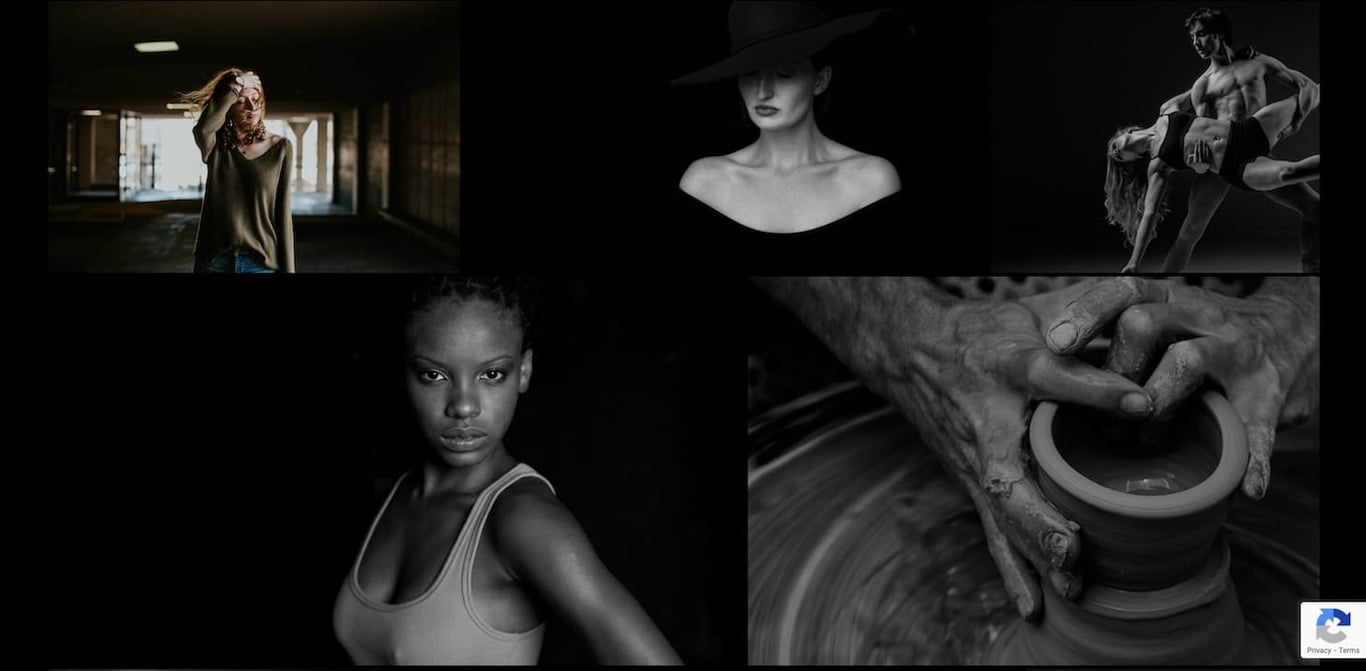 Bold photography portfolio layout