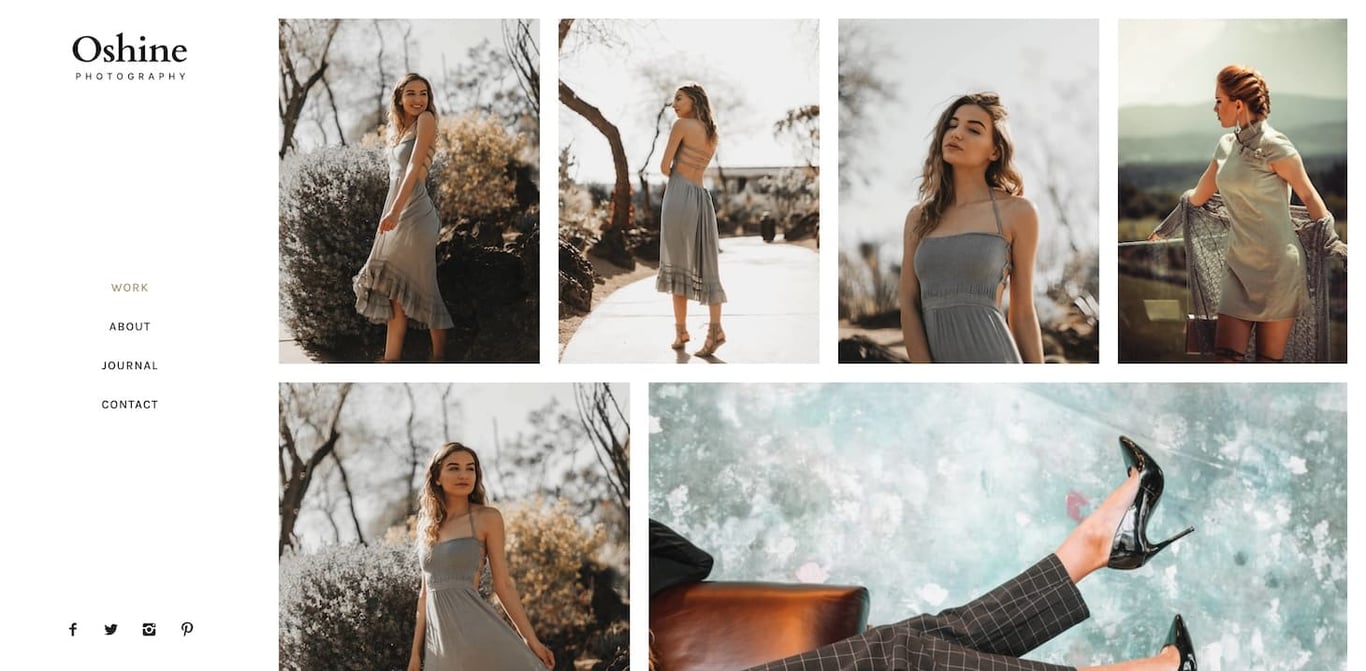 Oshine WordPress photography theme