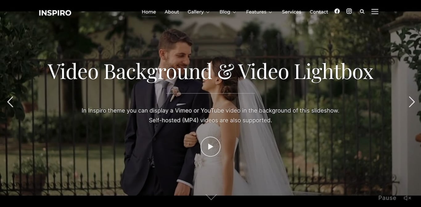 Inspiro photography website theme