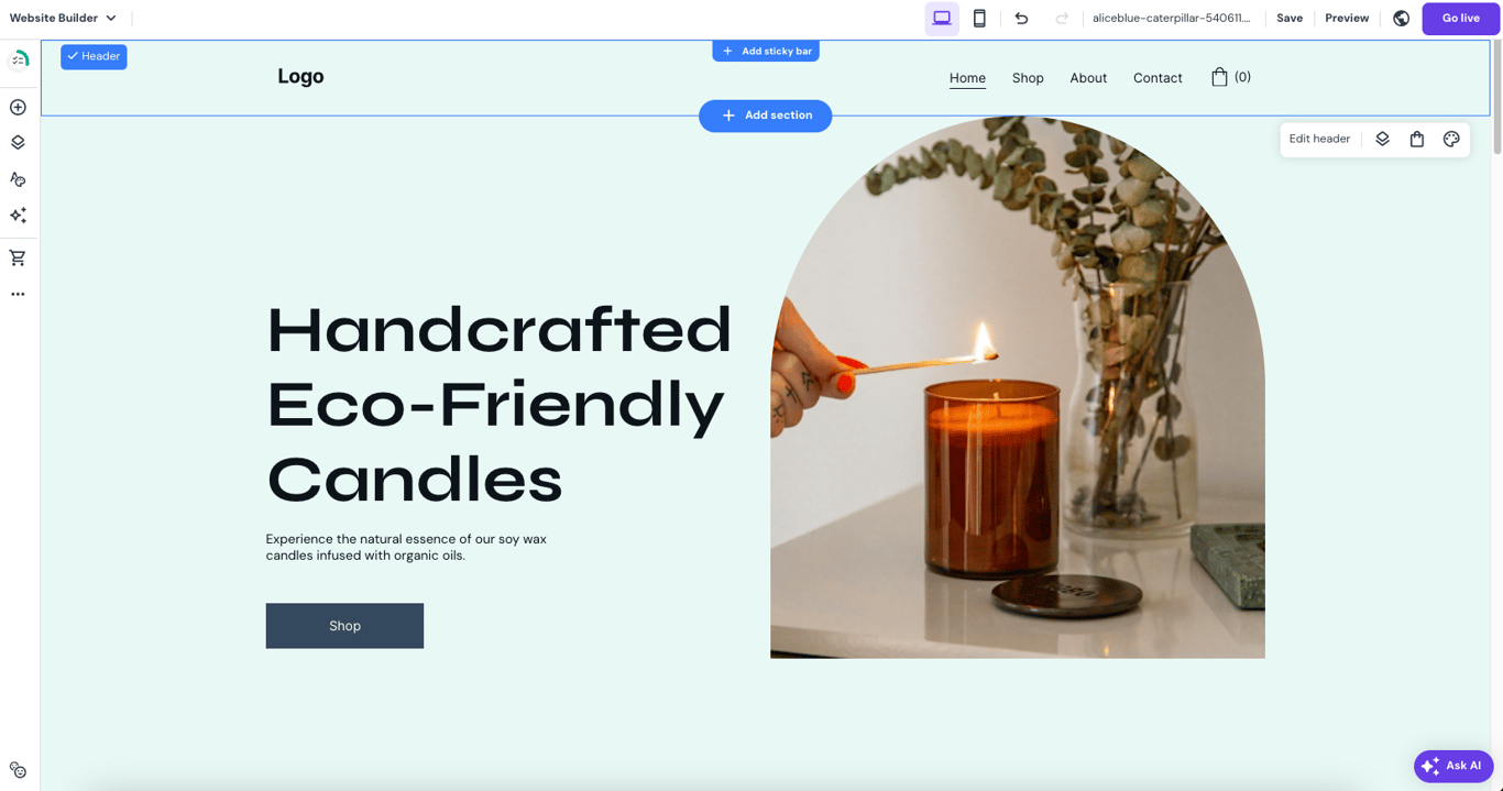 Hostinger Website Builder website example
