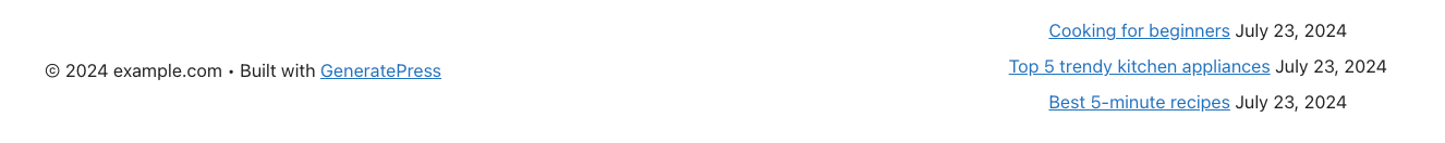 Example of how the Recent Posts widget looks like on a classic theme