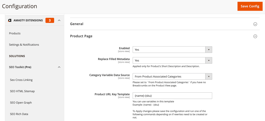 SEO Toolkit Pro for Magento 2 by Amasty's demo admin