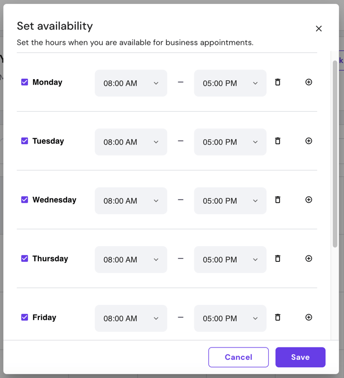Hostinger Website Builder appointments feature set availability page