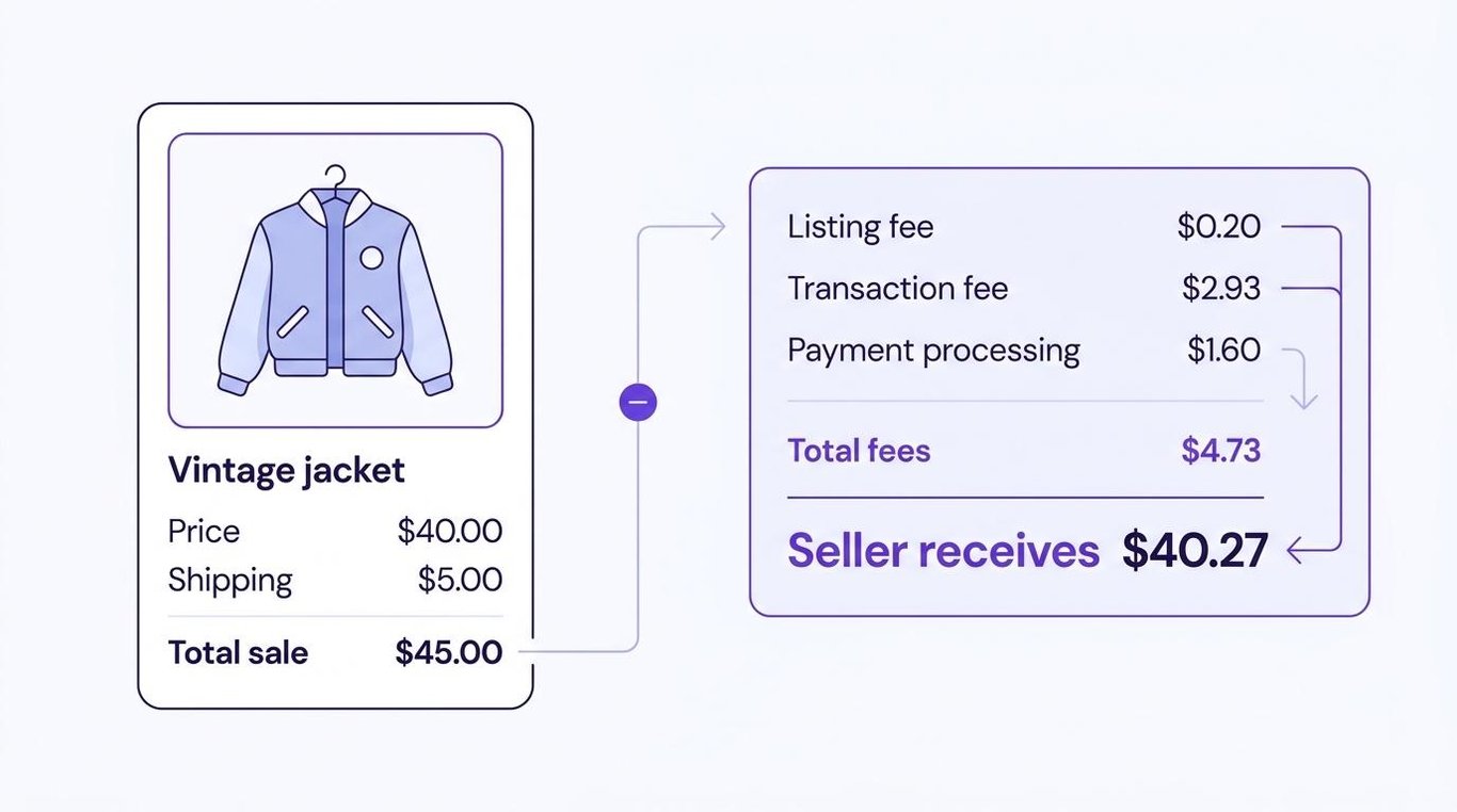 Sample of how marketplace fees cut into your sale