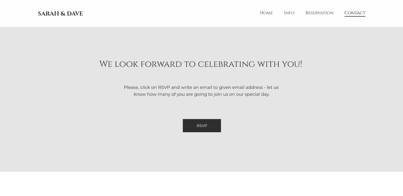 Example of a contact page