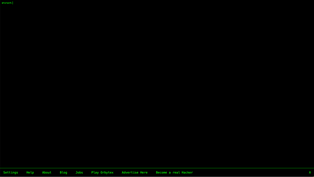 Hacker typer homepage