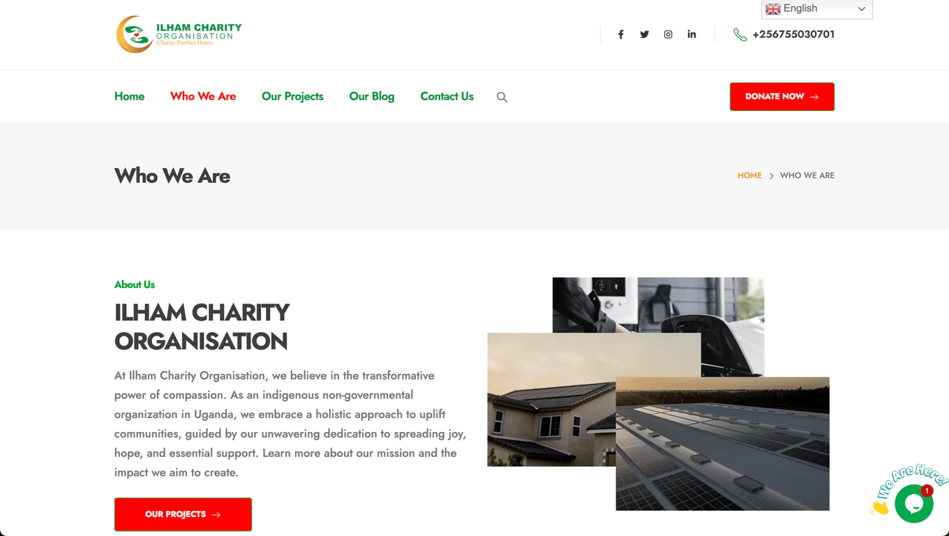 Ilham Charity Who We Are page