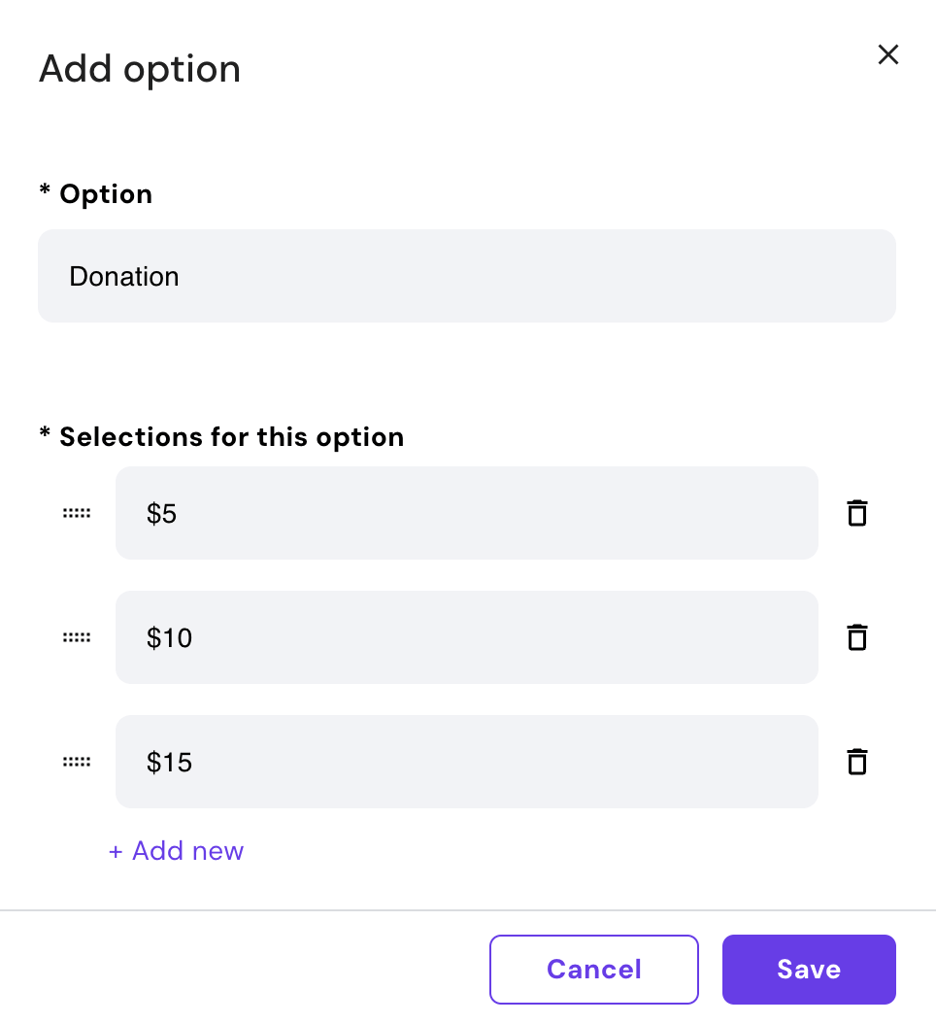 Hostinger Website Builder Store manager add product donation add option page