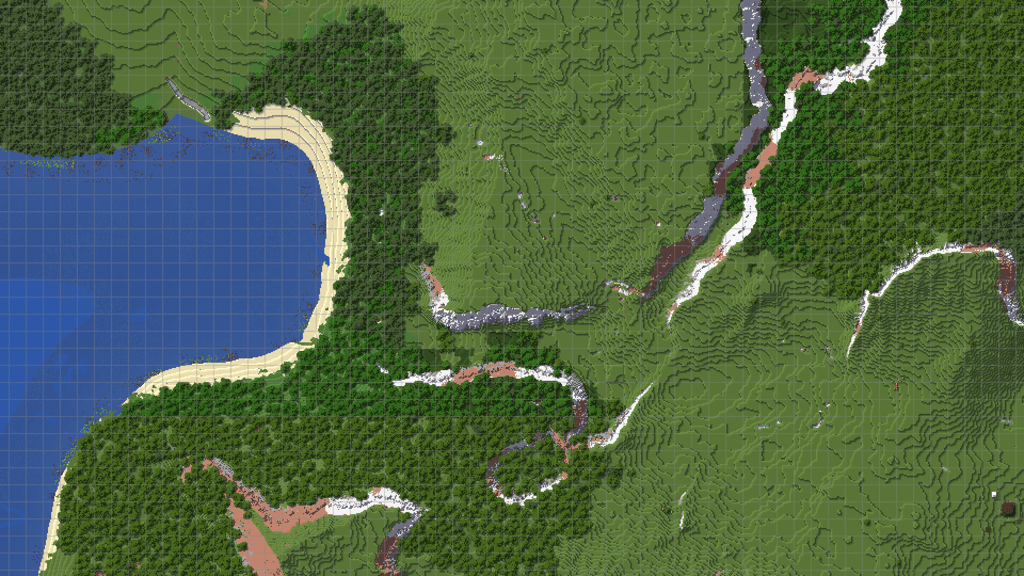 Image displaying a Minecraft map generated with JourneyMap