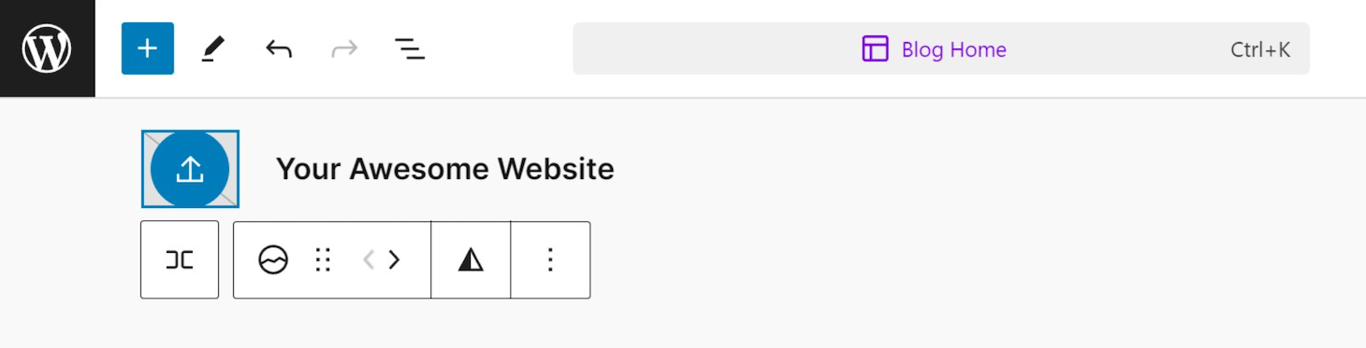 Site Icon block in WordPress Gutenberg editor