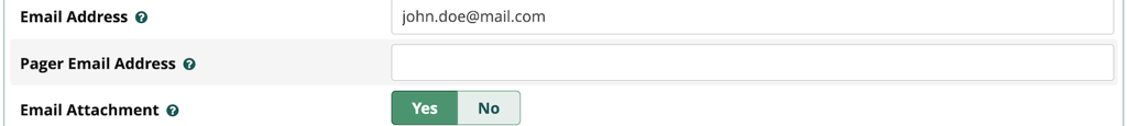 Voicemail email settings on FreePBX extension setting menu