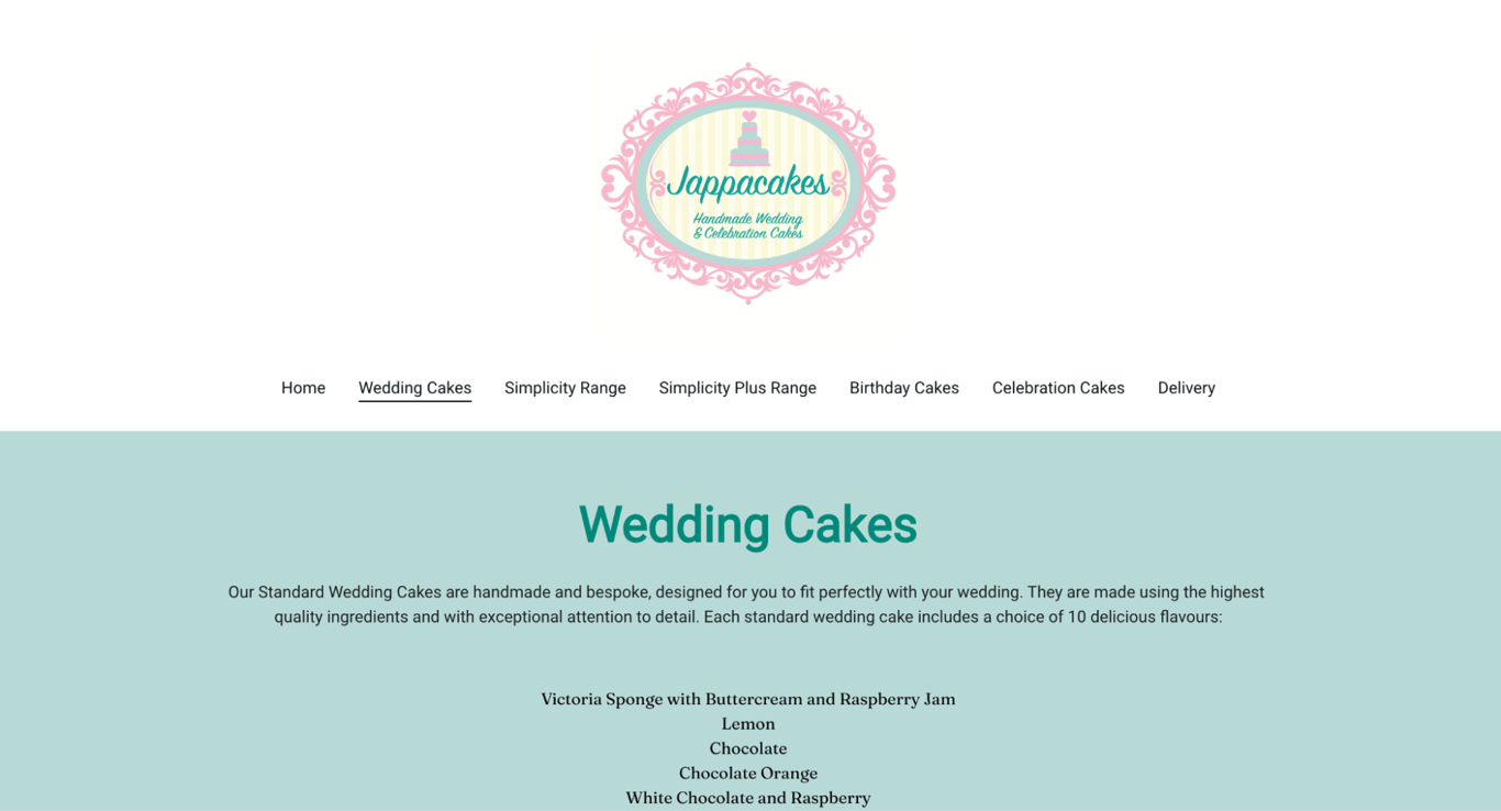 Jappacakes website
