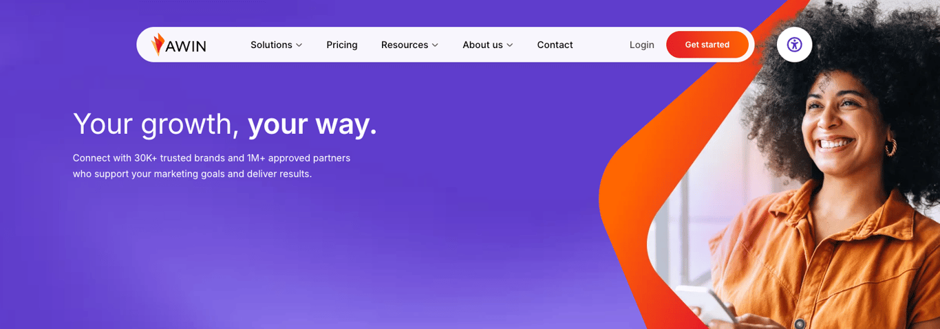 Awin homepage