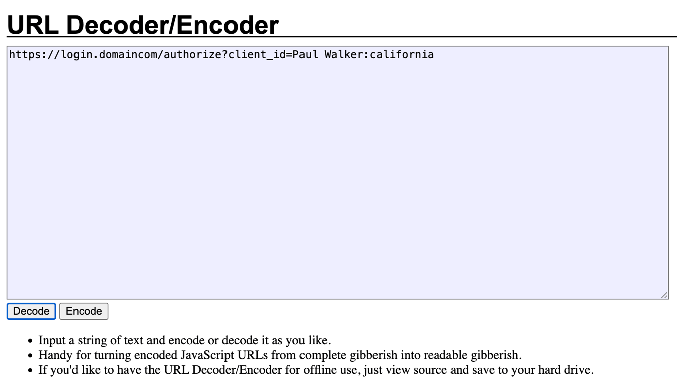 URL Decoder/Encoder tool