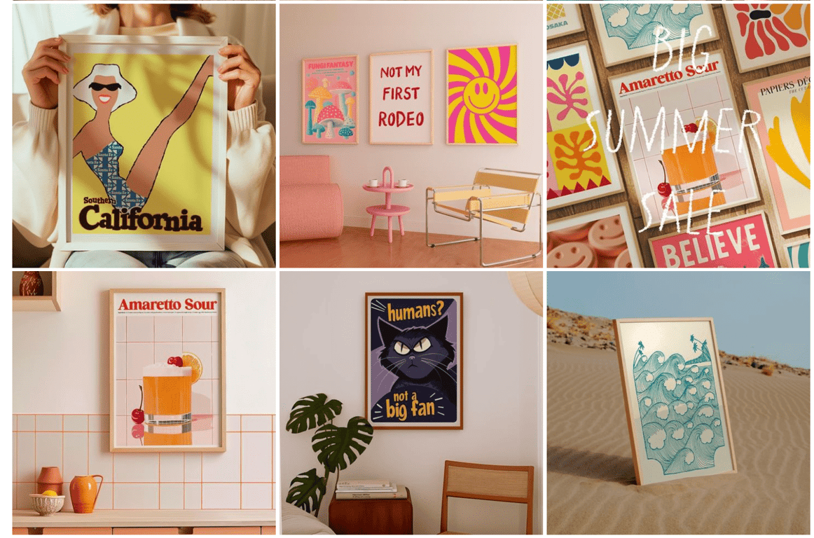 Showcasing posters using mockups