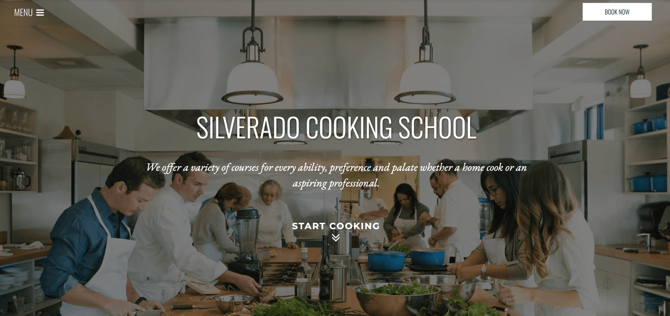 Silverado Cooking School homepage