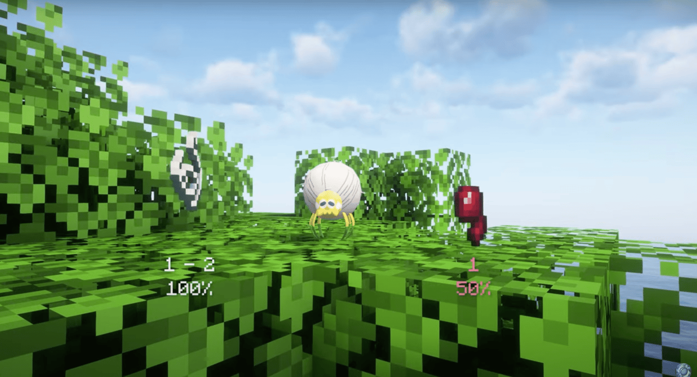 Screenshot showing new Pok&eacute;mon  specie, Tarountula in Pixelmon version 9.1.12 update