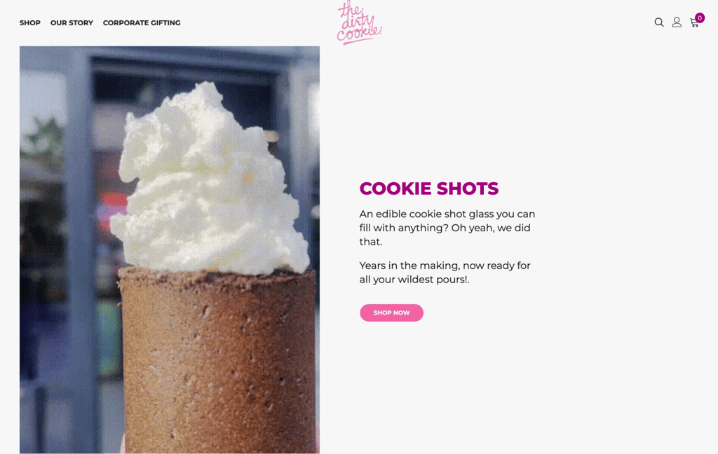 The Dirty Cookies cookie shot