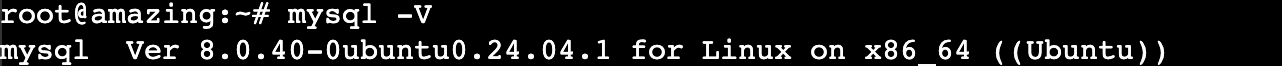 Terminal returns installed MySQL version