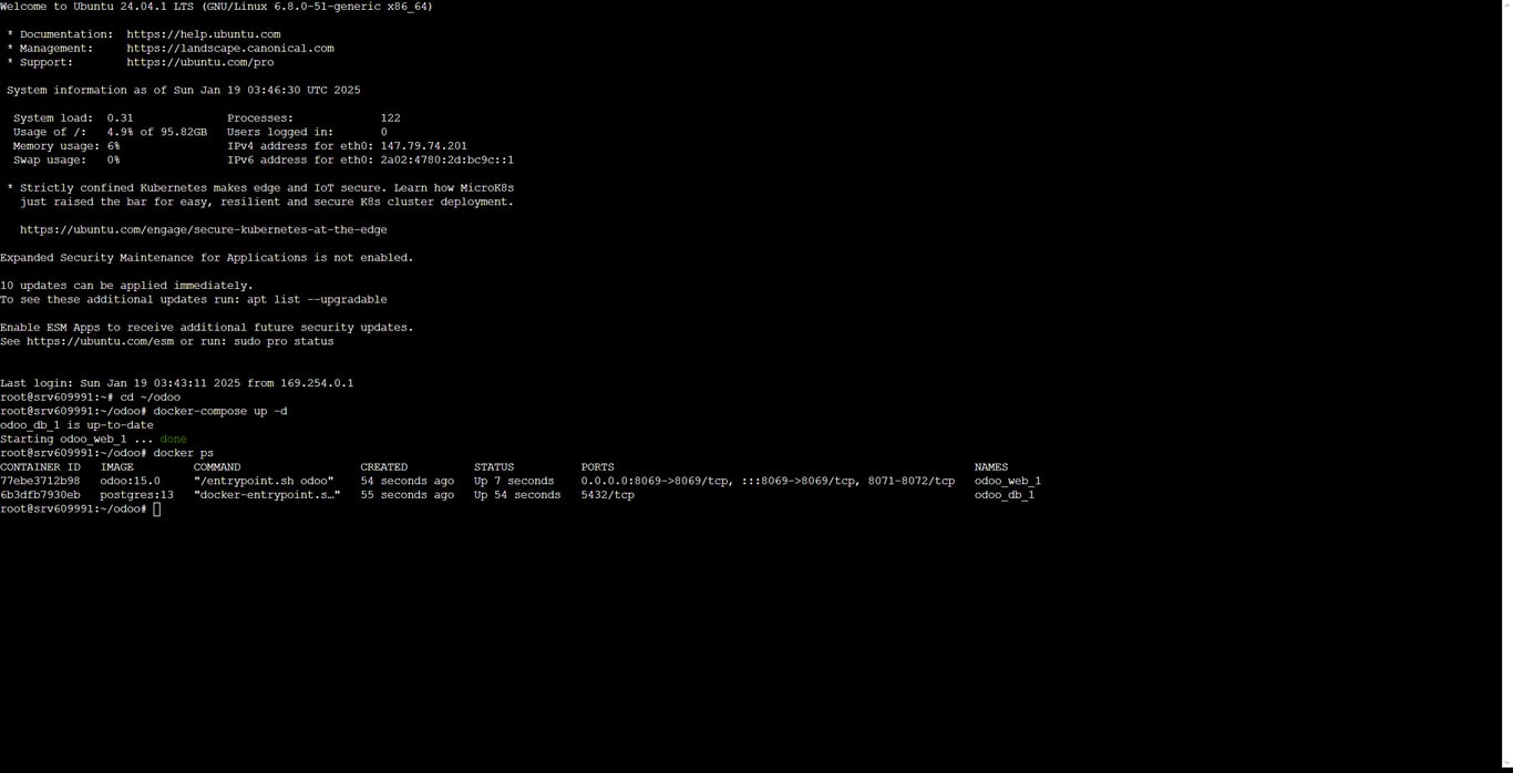 To check if the containers are running, use the "docker ps" command.