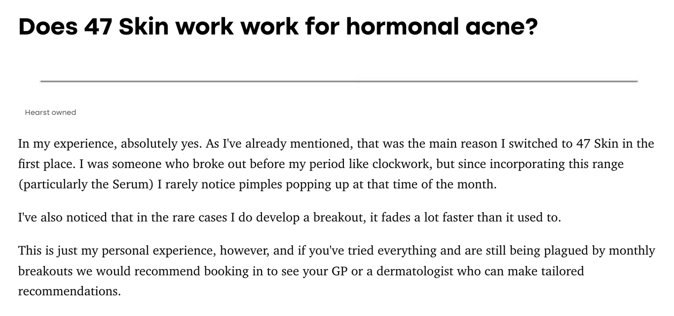 Product review example: Addressing essential questions and pain points