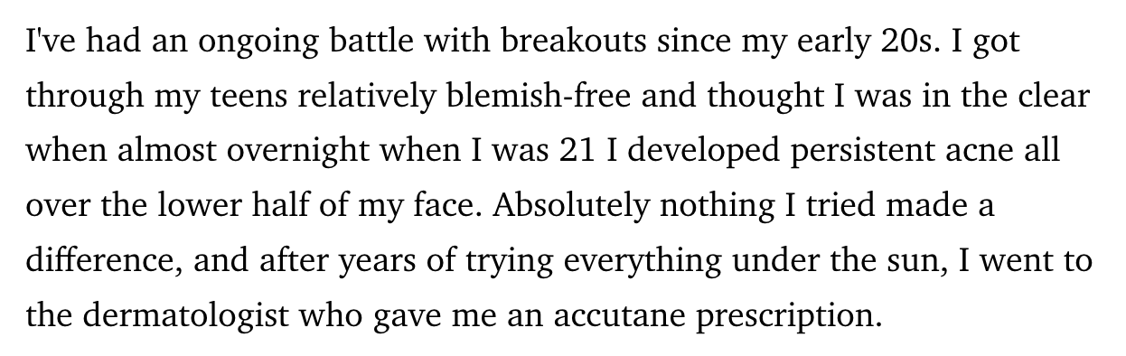 Product review example: showing real-world experiences