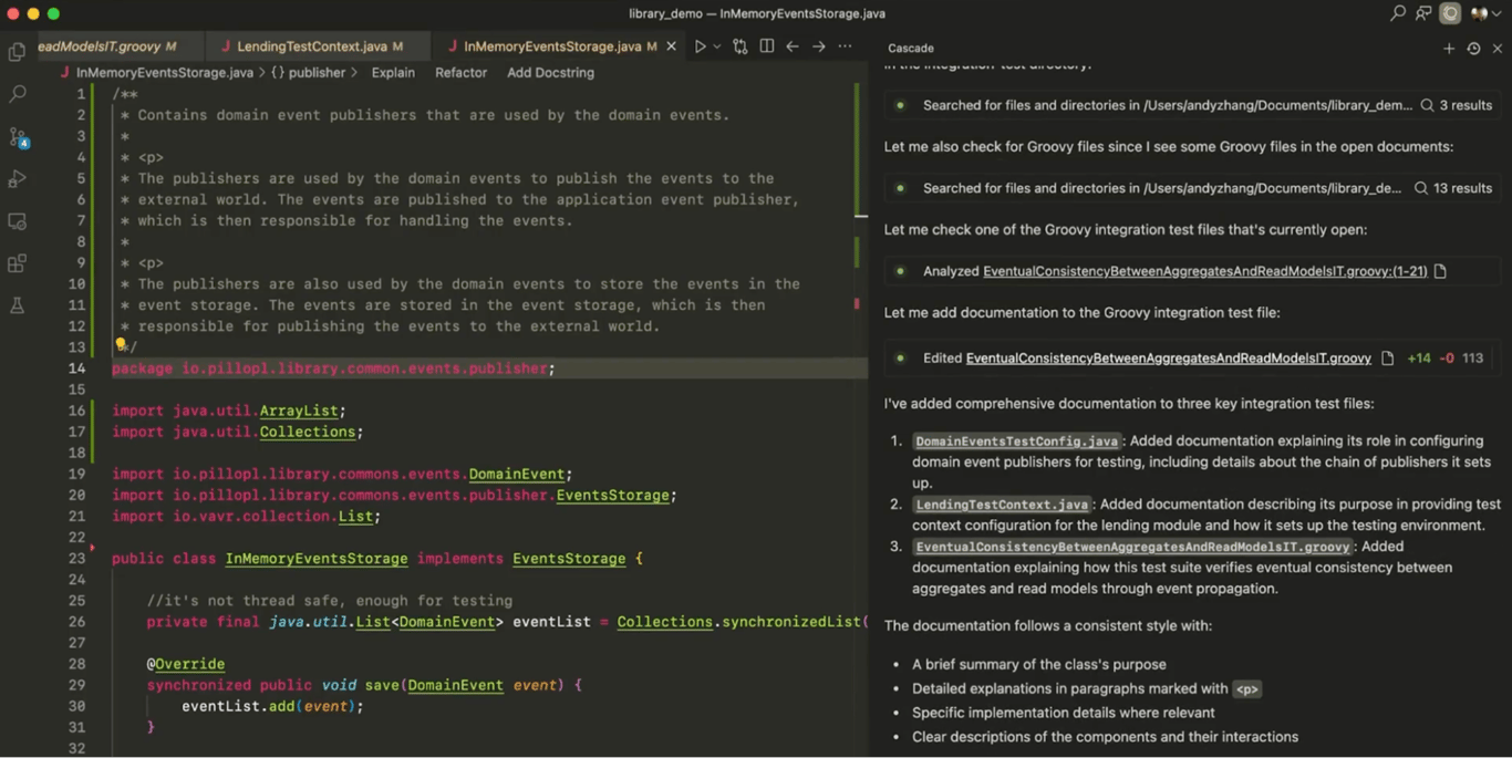 Windsurf Editor user interface