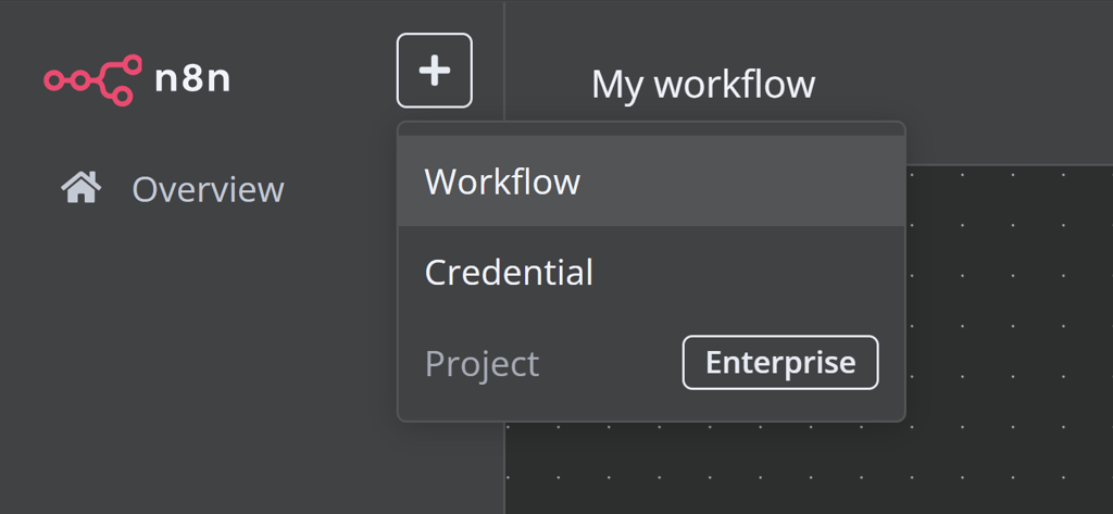 Creating a new workflow.