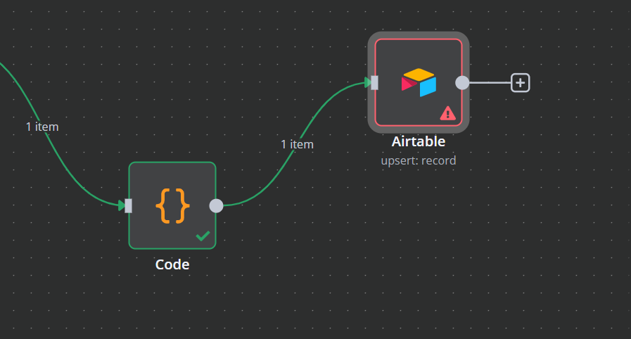 Add Airtable node to n8n workflow