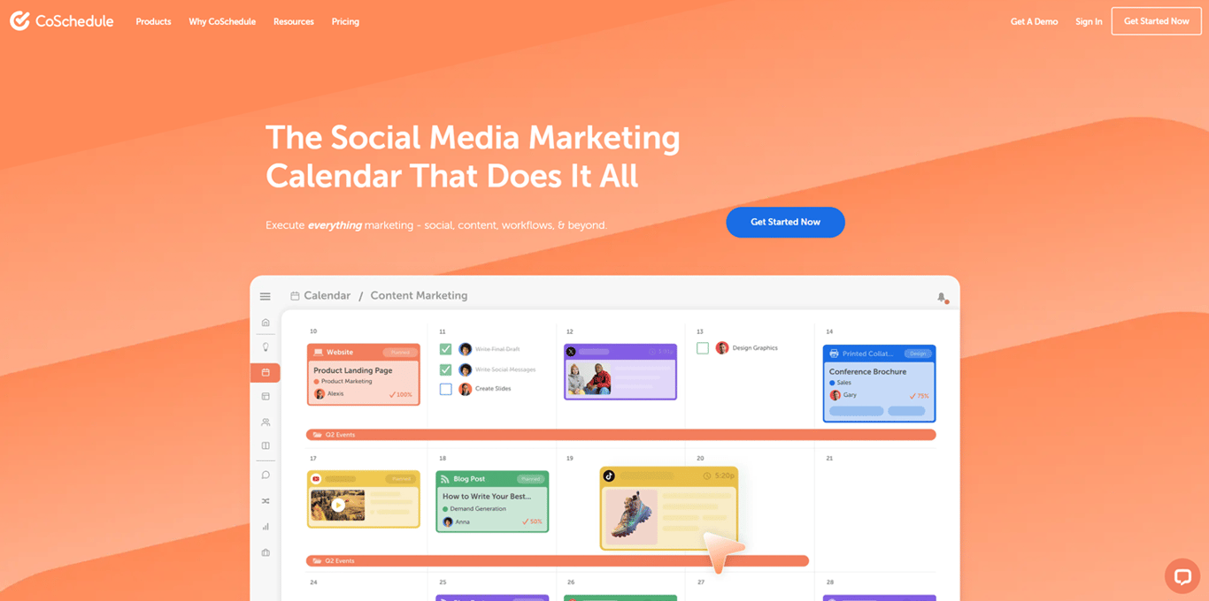 CoSchedule landing page