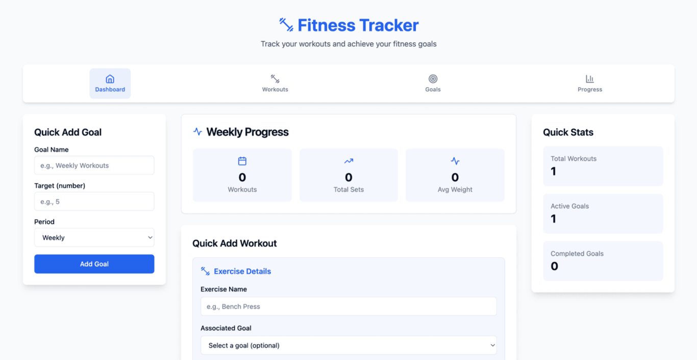 Fitness tracker app preview with menu updates