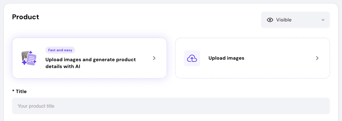 Product panel within Hostinger Website Builder