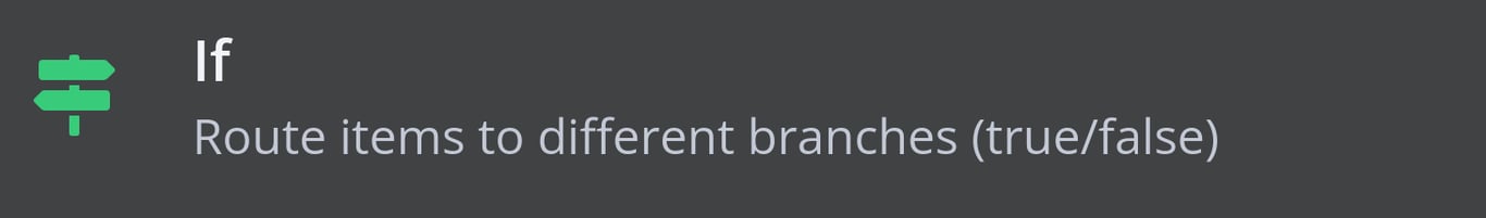 n8n flow action showing if conditional node