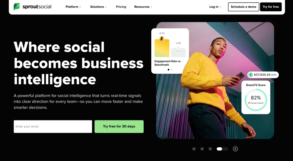 Sprout Social homepage