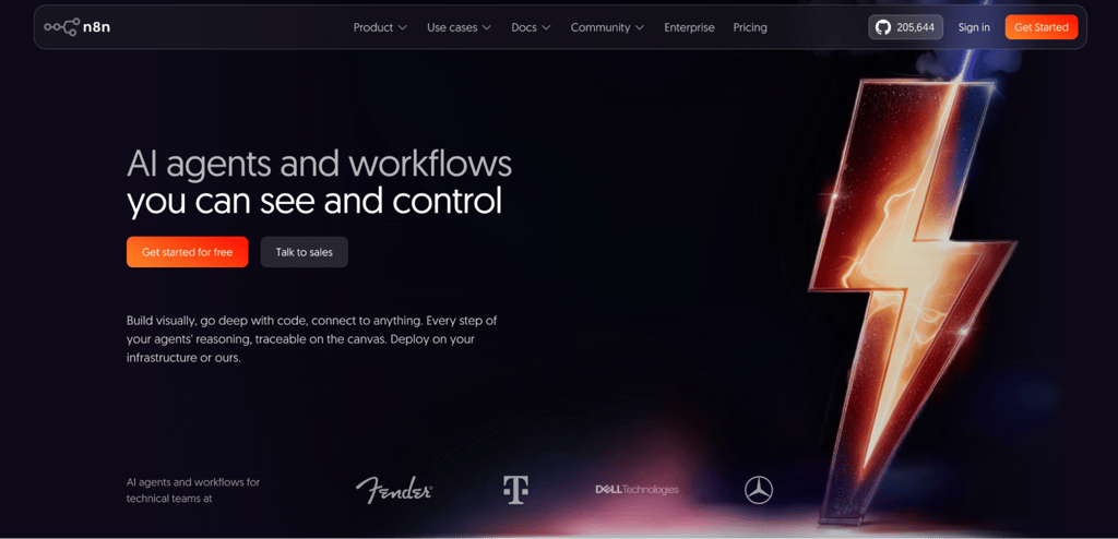 n8n homepage