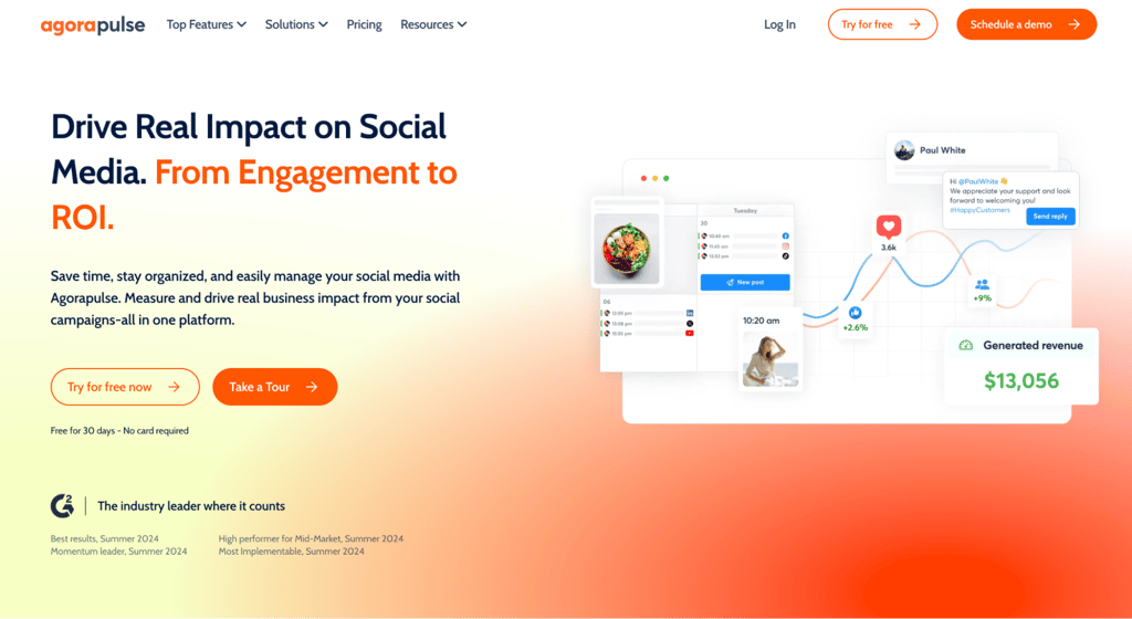 Agorapulse homepage