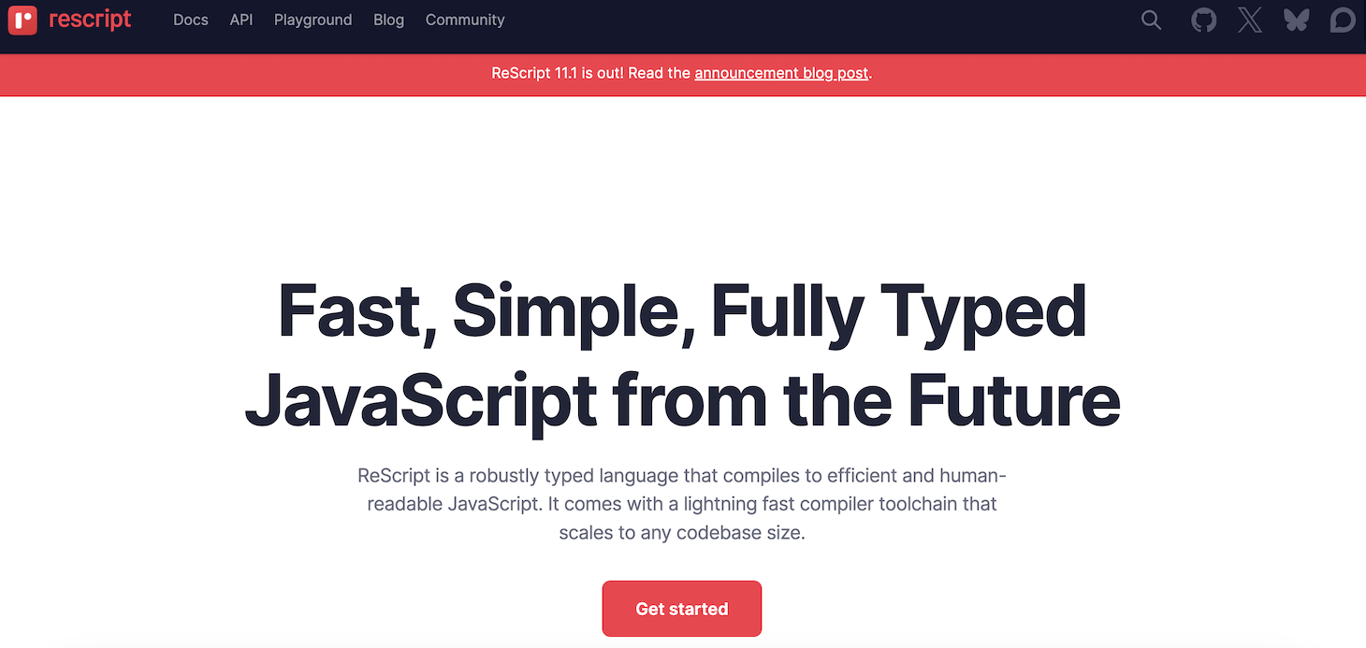 ReScript homepage