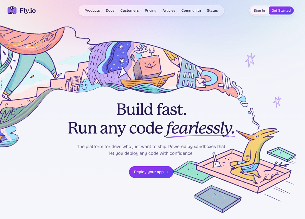 Fly.io's homepage